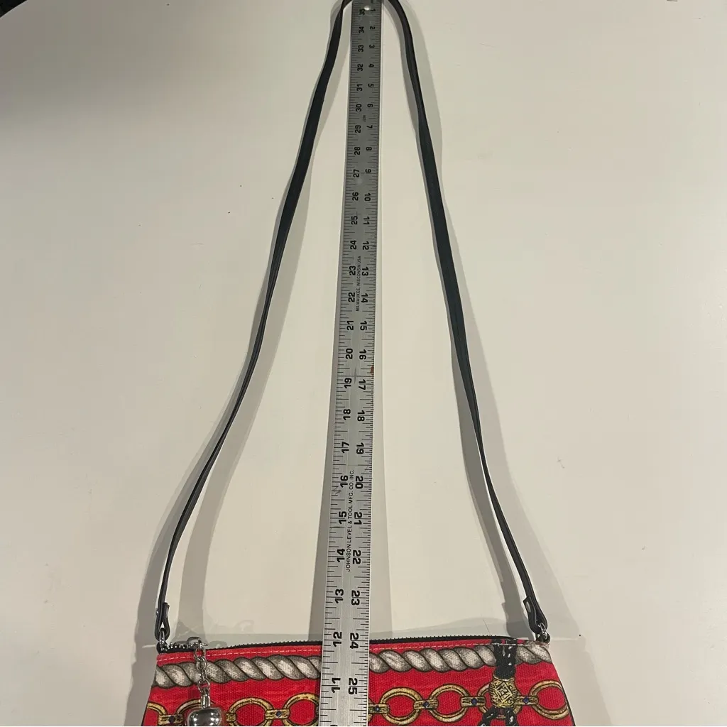 Brighton Glitter & Go LOVE Crossbody Women’s  Canvas Bag Purse Strap Tassel - Image 7