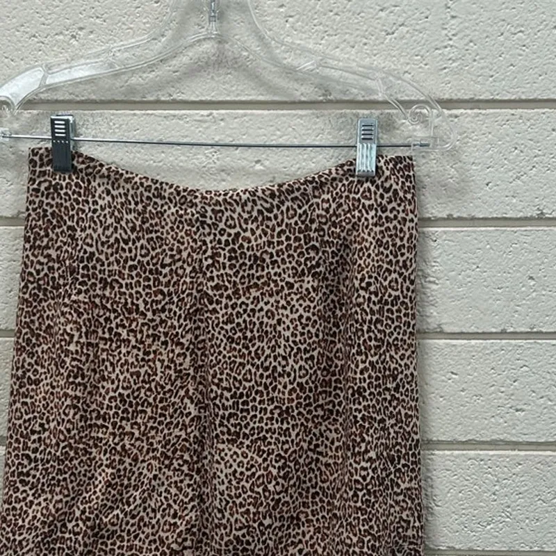 Lulus Leopard Print Mini Skirt size S Brown - Image 8