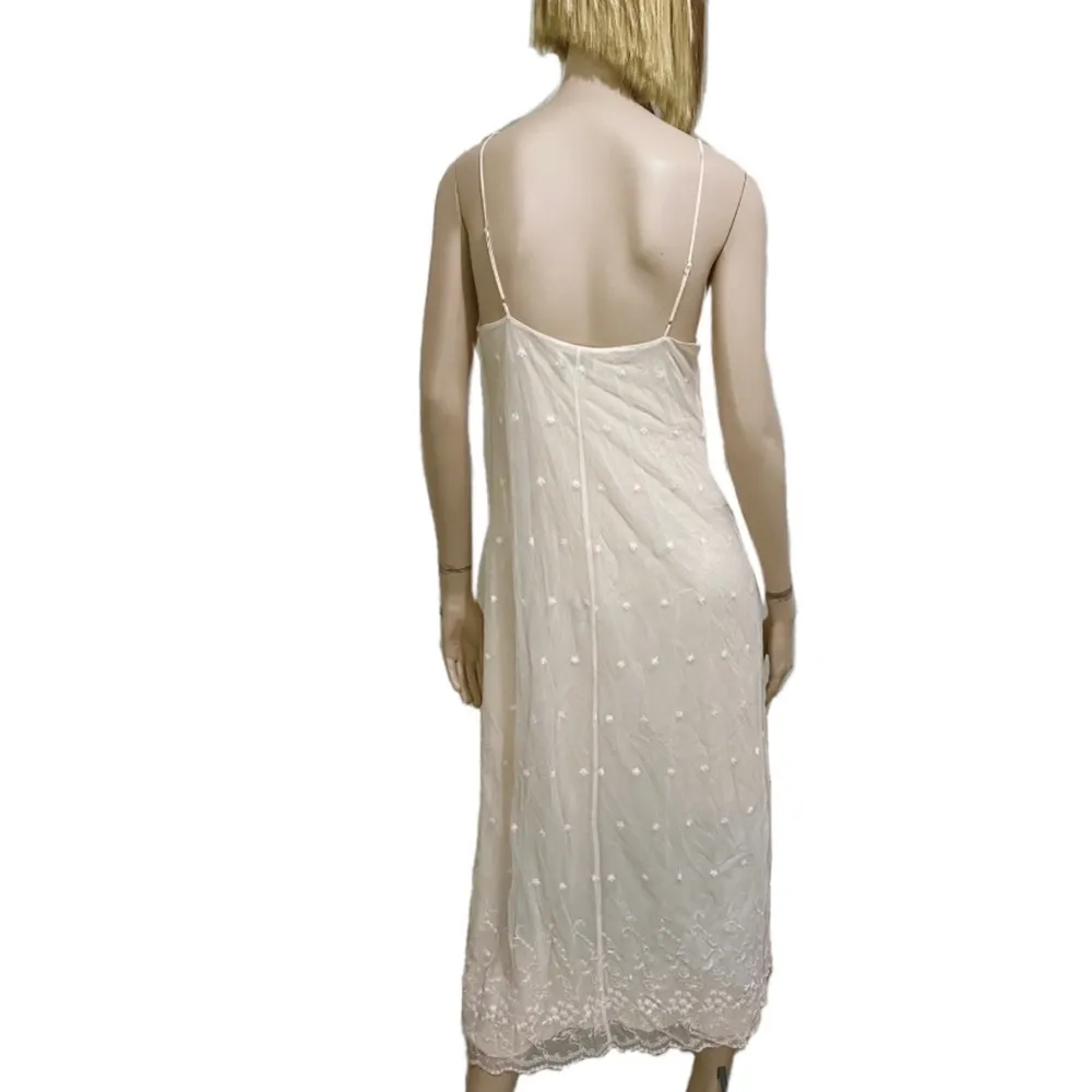 Nordstrom Lingerie Pink Embroidered Mesh Dress - Image 2