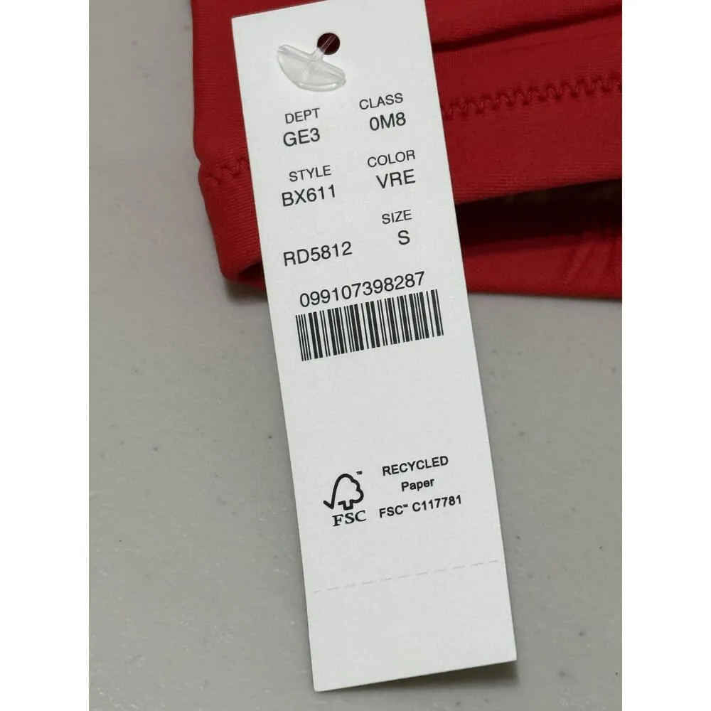 NEW J. Crew Heritage Scoopneck Bikini Top BX611 Bright Cerise Red Womens Size S - Image 8