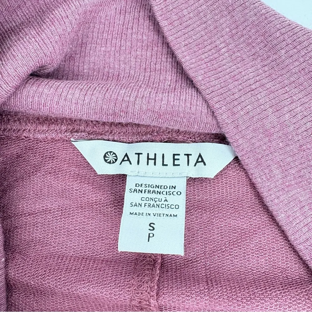 Athleta Studio Barre Sweatshirt Long Sleeve Top Purple Off The Shoulder Small - Image 10