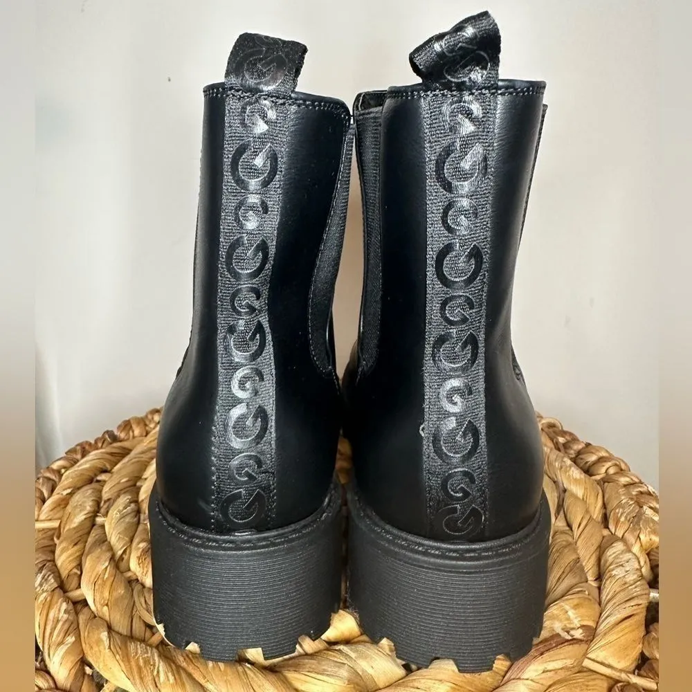 GBG Guess Los Angeles GGAZARA Platform Chunky Black Chelsea Ankle Boots Size 8.5 - Image 4