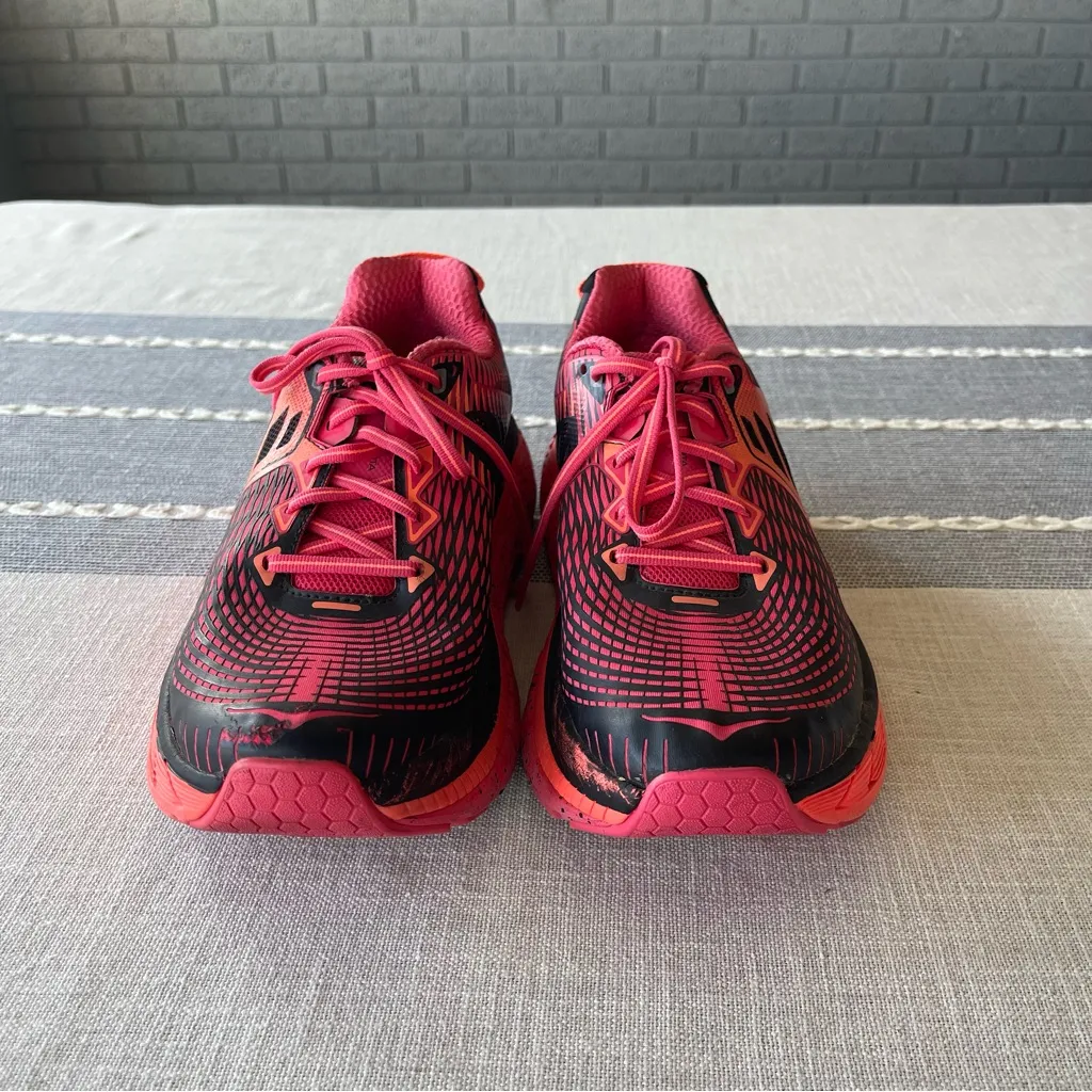 Hoka Gaviota Running Shoes Hot Pink Black Size 9.5 - Image 2