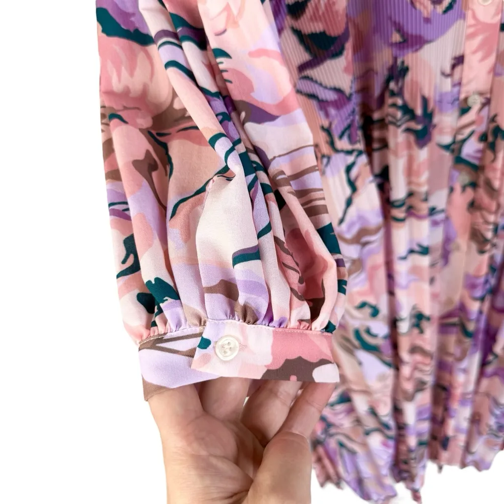 MISOOK Floral Pleated Dress Pink Sz XL NWT - Image 6