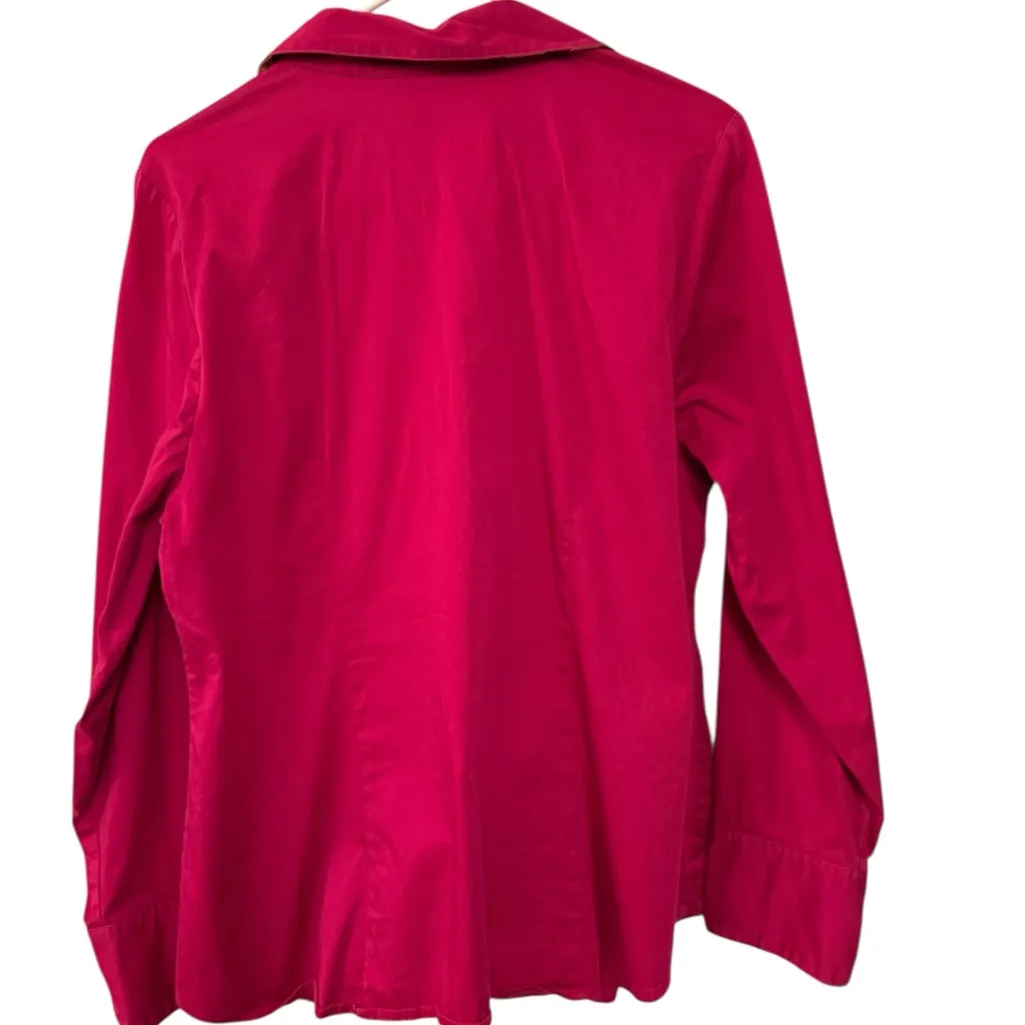 Lane Bryant Fuchsia Button-Down Shirt - Image 3