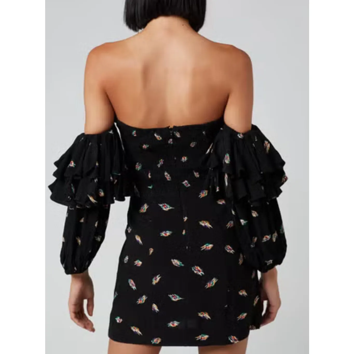 ROTATE Bethany Mini Dress Black Size 2 - Image 3