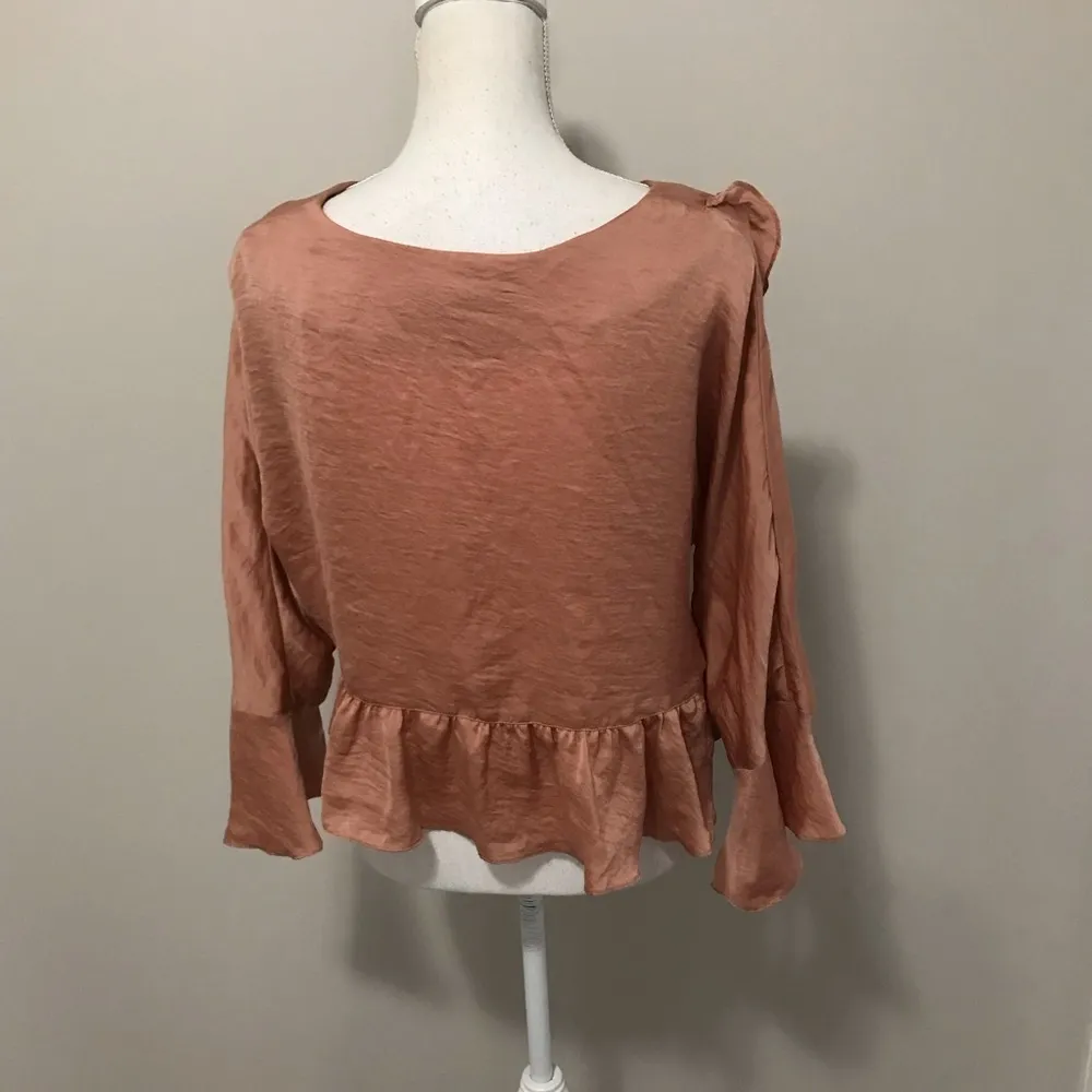 TOPSHOP dusty rose Ruffled Blouse - Image 7