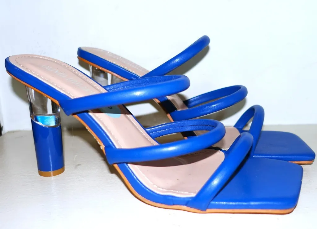 Olivia Miller Blueberry Square Toes Slides Sandals 9 - Image 2