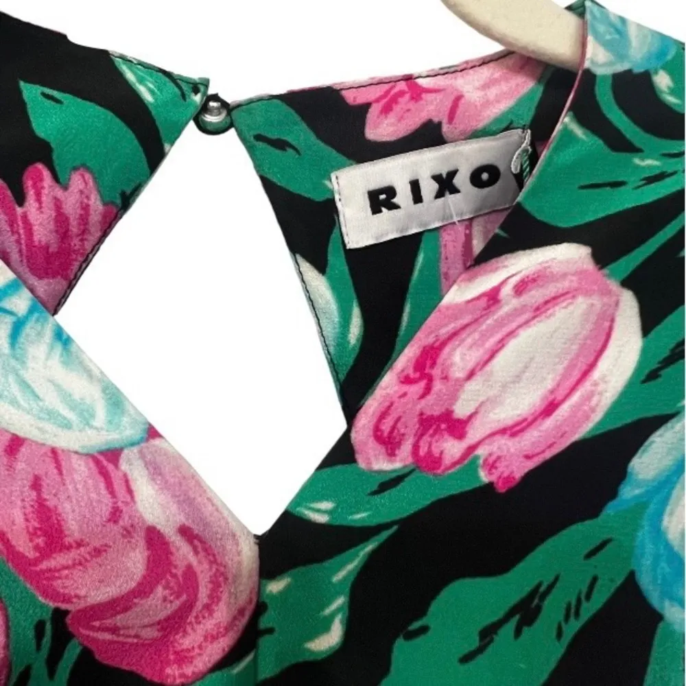 RIXO London Paloma Tulip Floral Silk Maxi Dress Size XS - Image 12