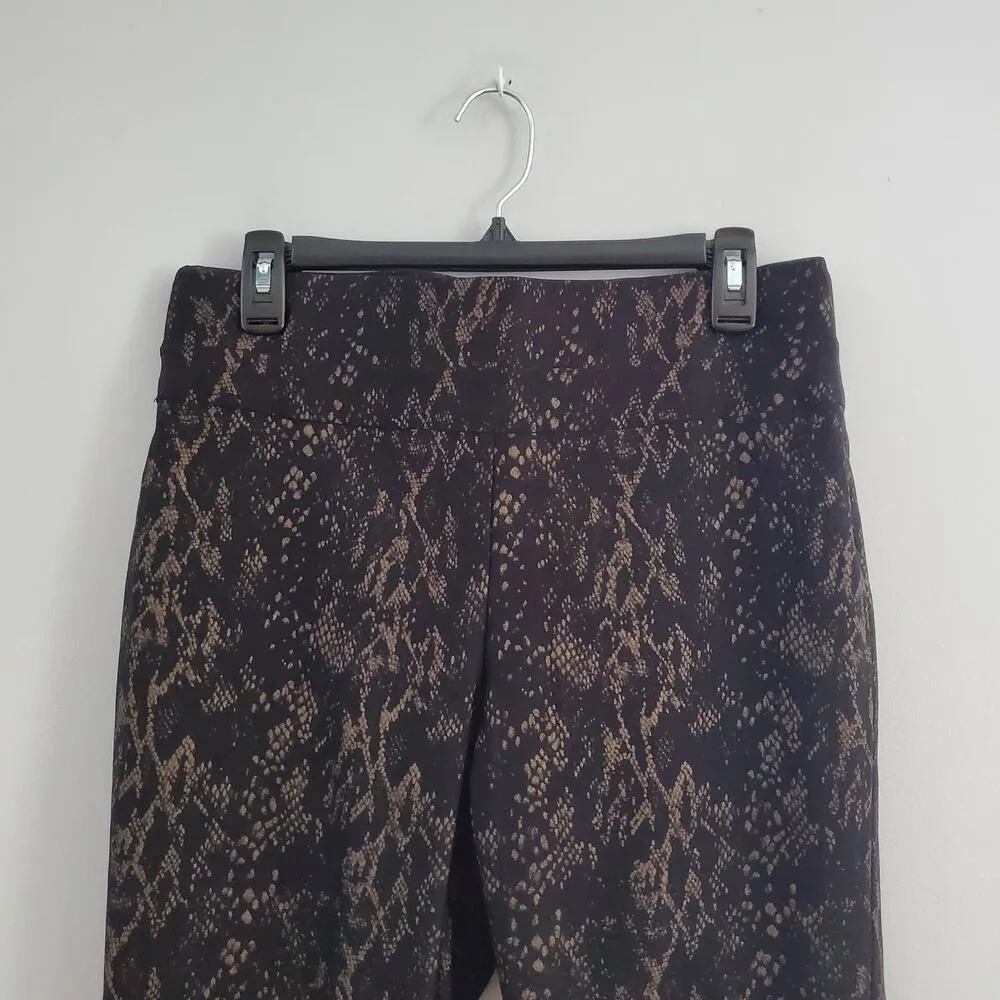 Style & Co Stretch Black Snakeskin Pattern Pants M - Image 3
