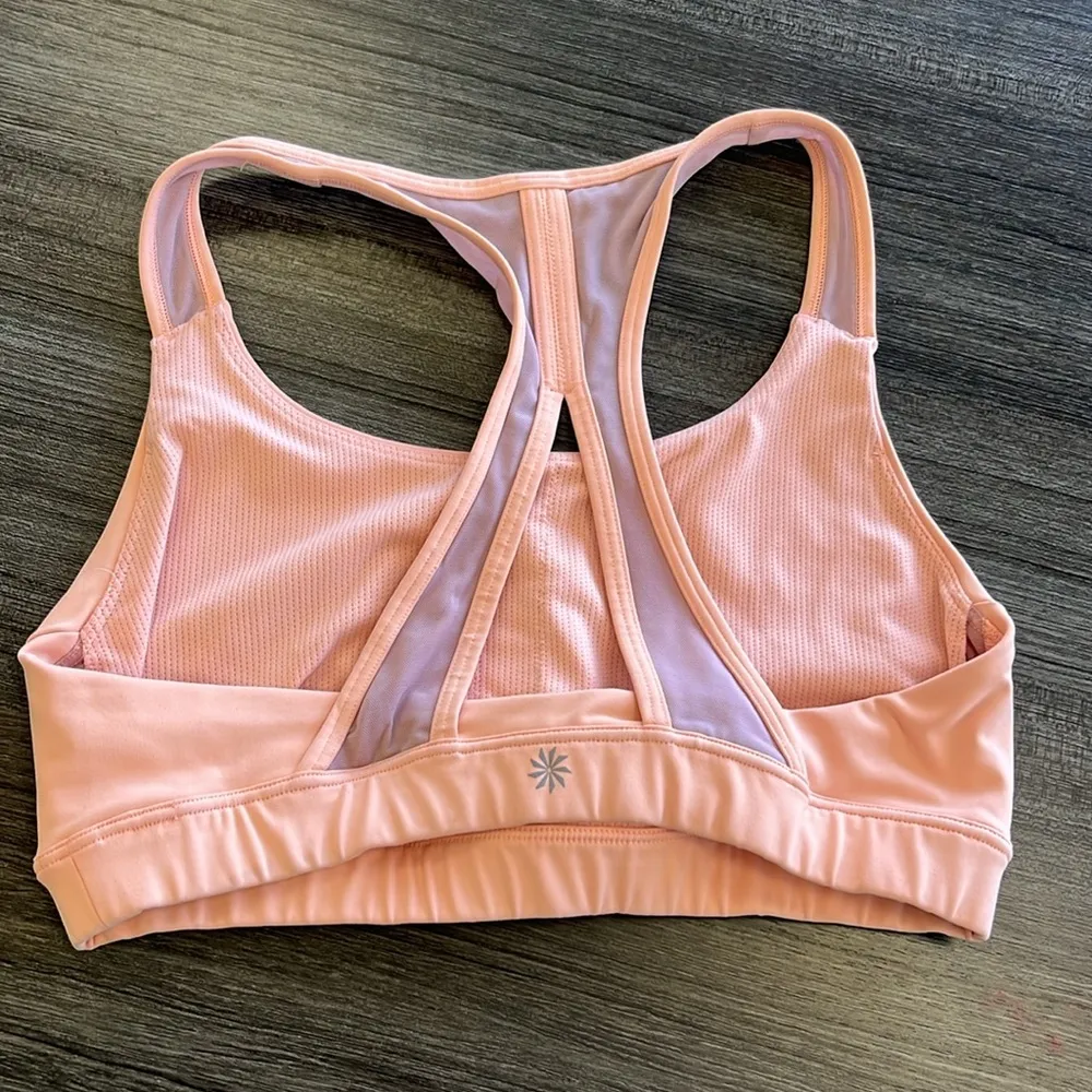 Athleta Pink racerback  Sports Bra size Medium - Image 2
