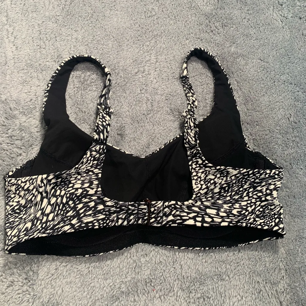 Athleta bondi bikini top black white 36B/C - Image 2