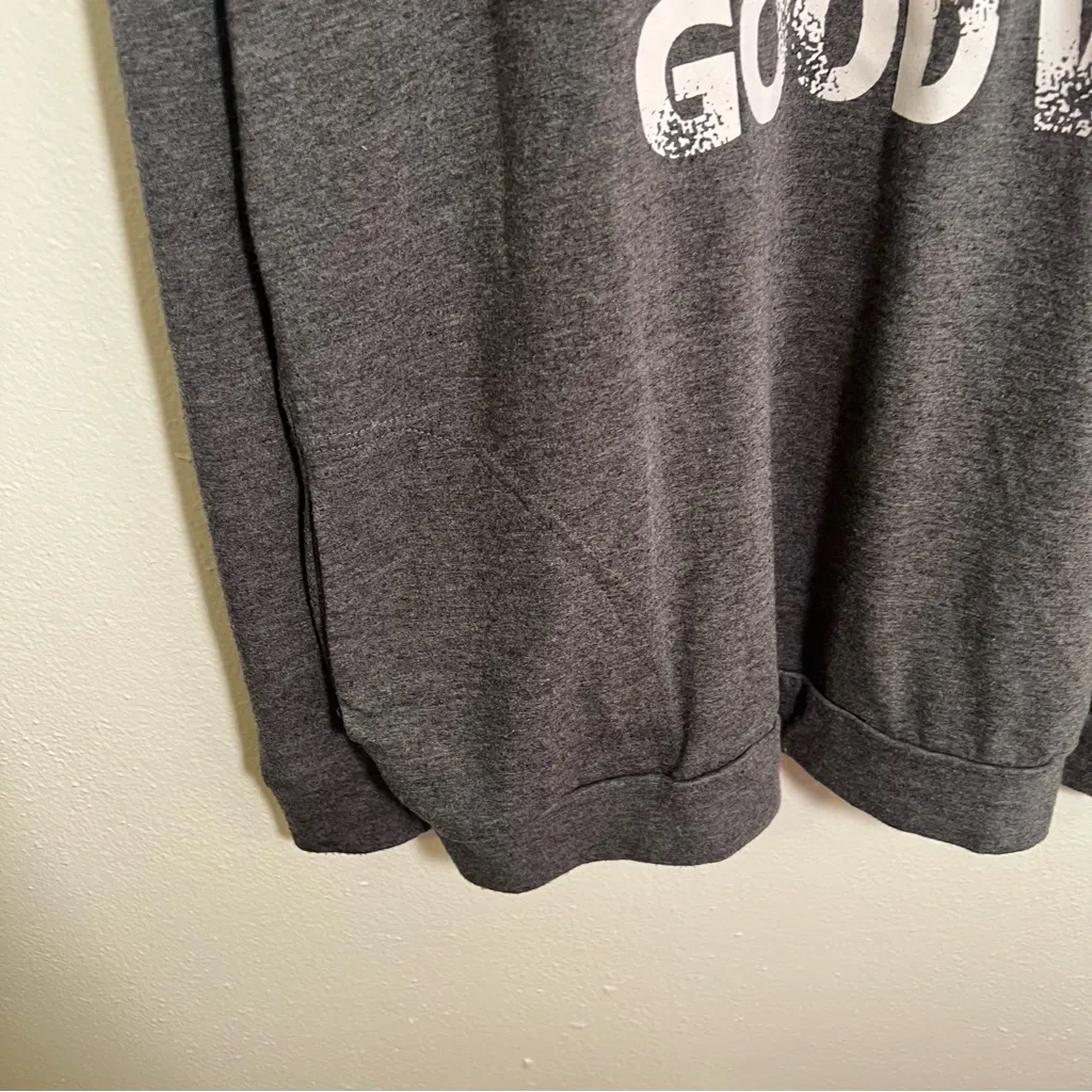 Crewneck Sweatshirt Gray Orange Rainbow Good Vibes M Size M - Image 7