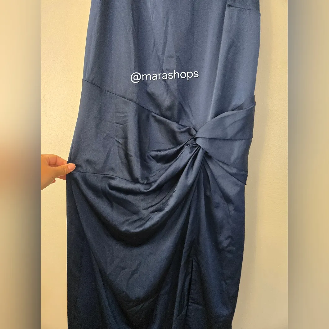 Abercrombie & Fitch Navy Draped Skirt Maxi Dress - Image 6