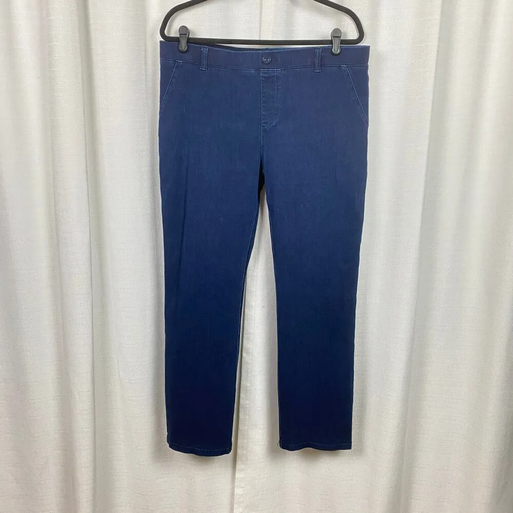 Betabrand Yoga Denim Straight Leg Pull On Jean Pants Sz.XLP - Image 2
