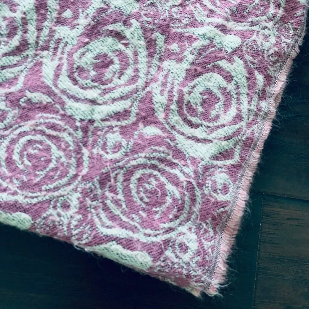 Women's Vintage Floral Print Fuzzy Chunky Oversized Infinity Scarf - Image 6