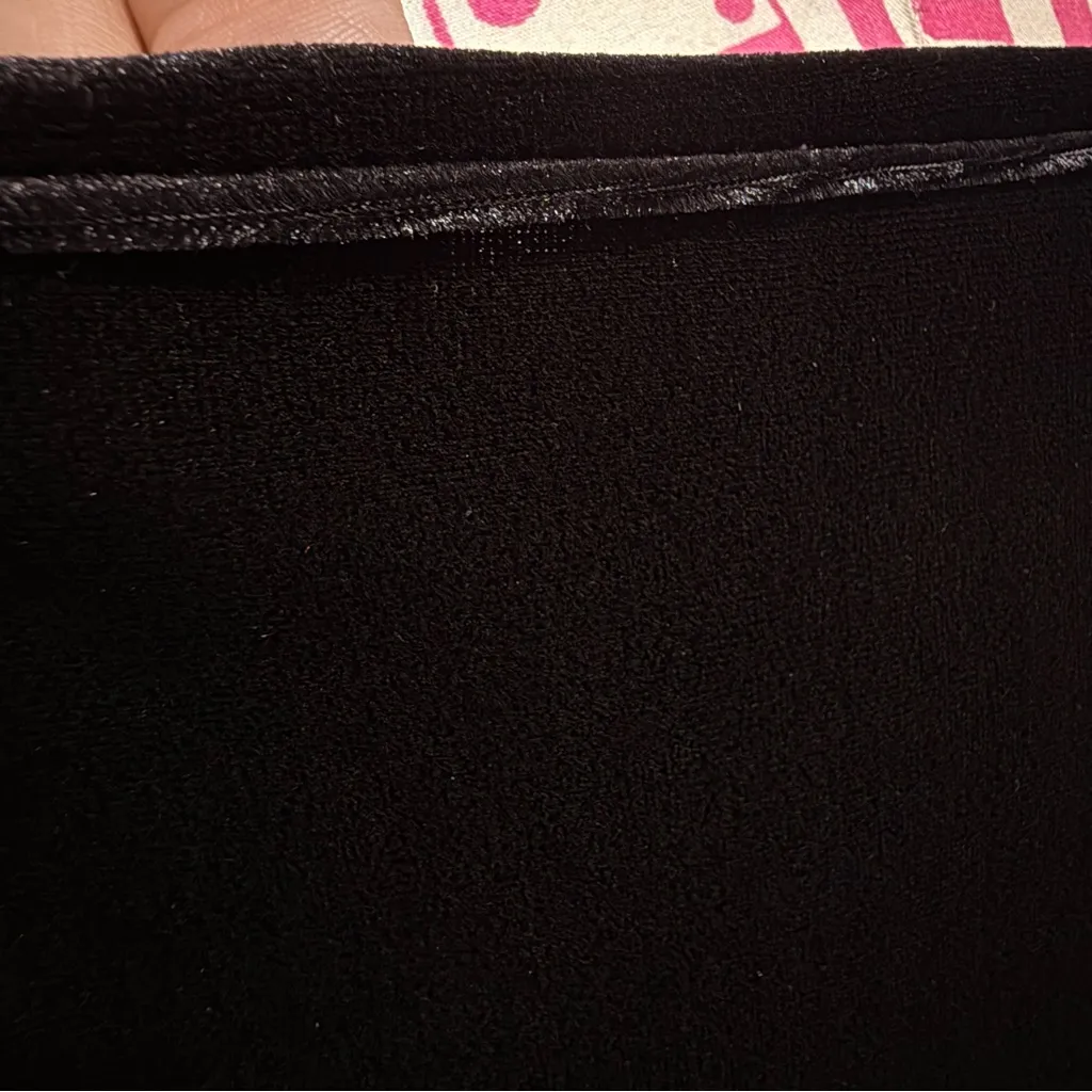 Vintage 80s Oleg Cassini Black Velour Sleek Maxi Dress Goth Emo Witchy Retro M‎ - Image 5