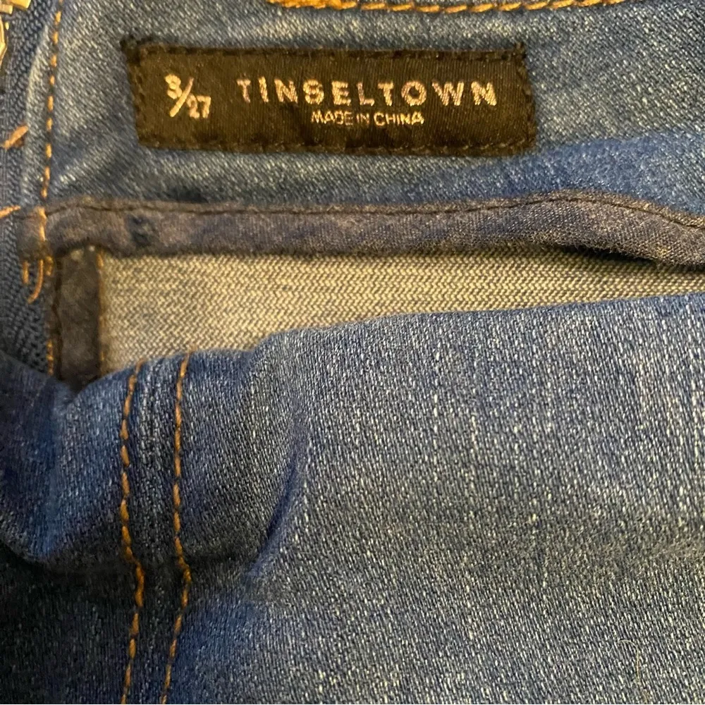 Tinseltown Blue Denim Mini Skirt Juniors Size 3 - Image 4