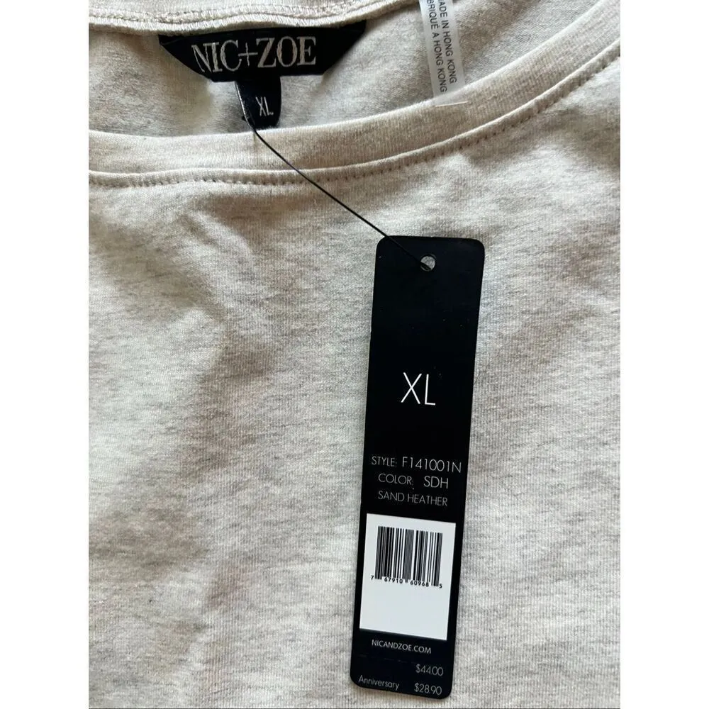 NWT! Nic + Zoe Sand Heather Beige Tank Top Women's XL - Image 3