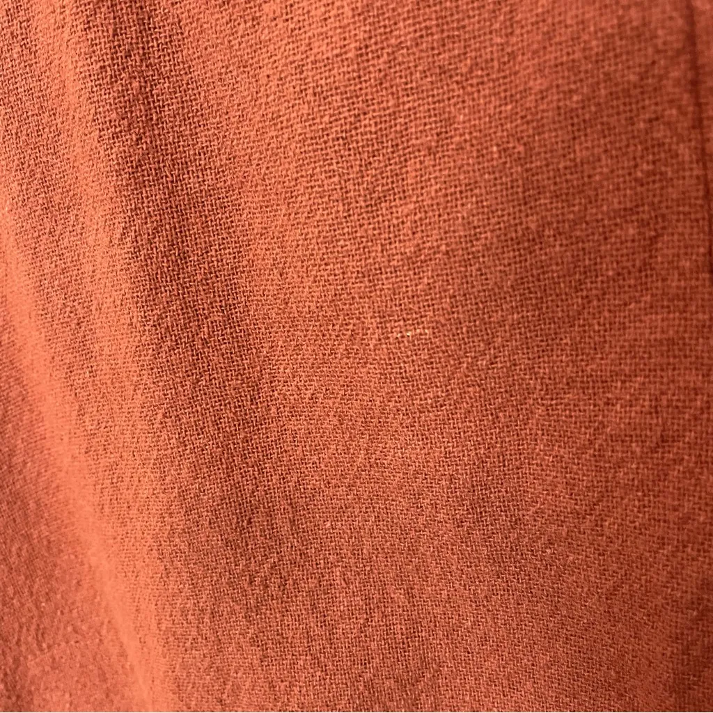 Overalls Slouchy Kaya Wear Relaxed‎ Fit Brown Women Sz Medium Rolled Cuff Cotton - Image 10