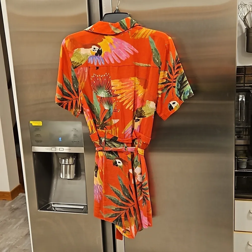 💕FARM RIO💕 Red Macaw Romper Small - Image 9