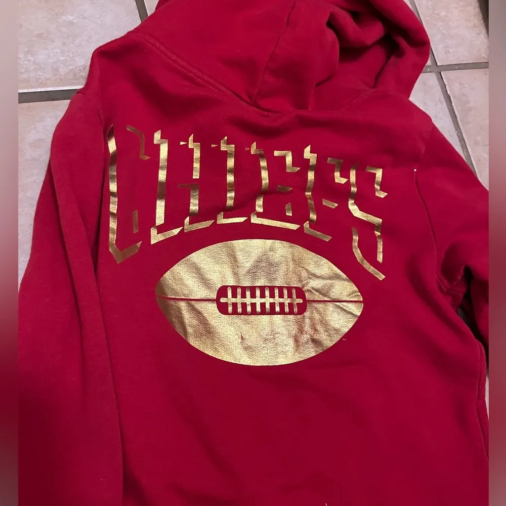 Womens Kansas City chiefs red gold PINK zip up hoodie jacket - Image 2