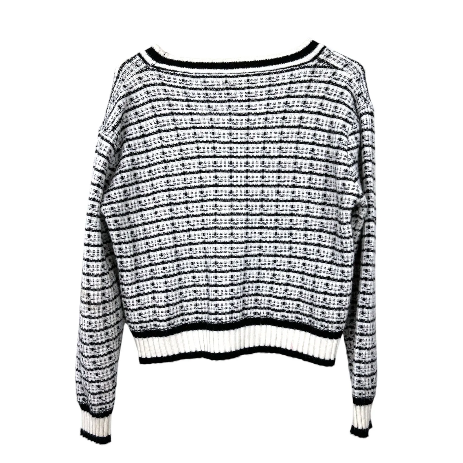 Luxury look | M | Tweed Knit Cardigan Knit Sweater V - Image 5