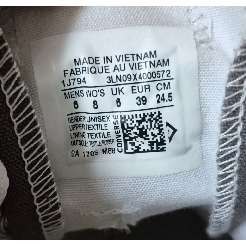 Converse Chuck Taylor All Star Unisex Low Top Charcoal Gray Tennis Shoes M 6 W 8 - Image 13