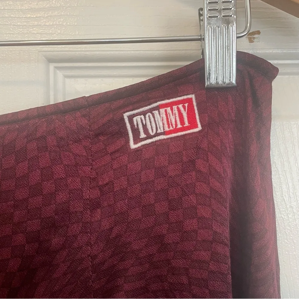 Purple Satin Mini Skirt Tommy Jeans Tommy Hilfiger Maroon Dark Academia - Image 5