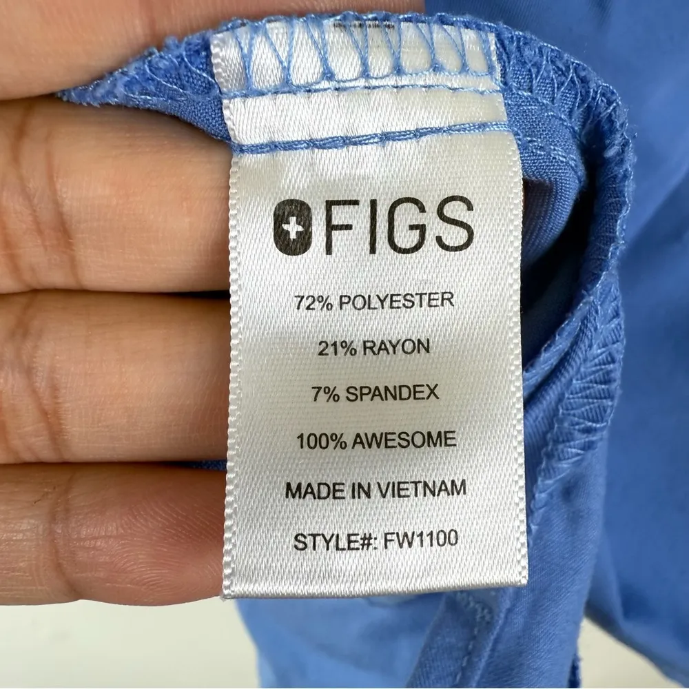 Figs Casma Three-Pocket Scrub Top Size Medium Blue PO 1494 Style FW1100 - Image 7