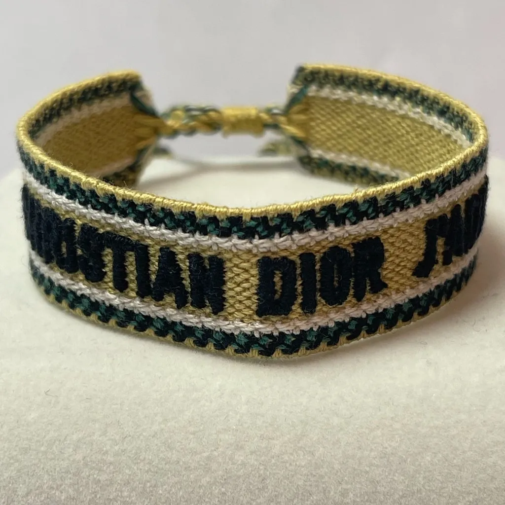 Christian Dior J'Adior Friendship Bracelet, Navy & Yellow - Preowned - Image 2