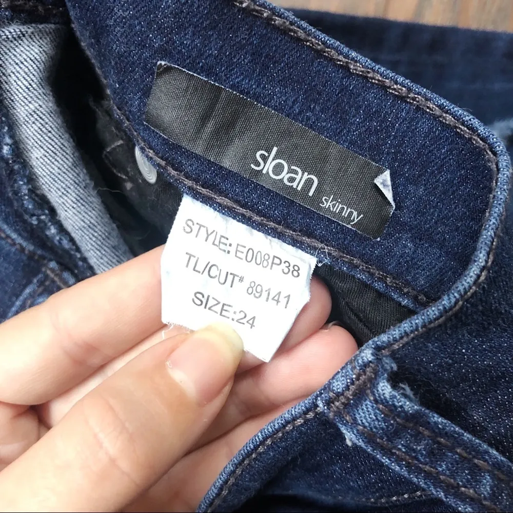 edyson • Sloan skinny jeans distressed dark wash mid rise cropped ankle Size 24 - Image 8