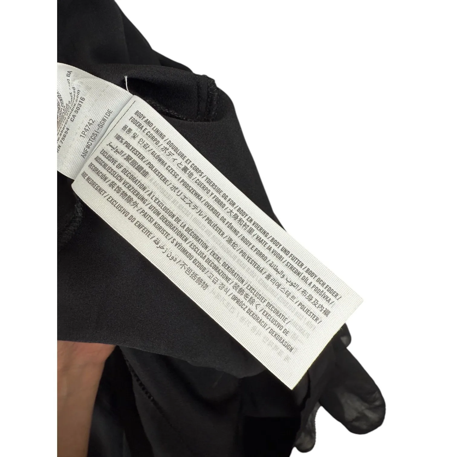 Black Abercrombie and Fitch Ruffle Chiffon Wrap Short Sleeve Mini Dress - XS - Image 4