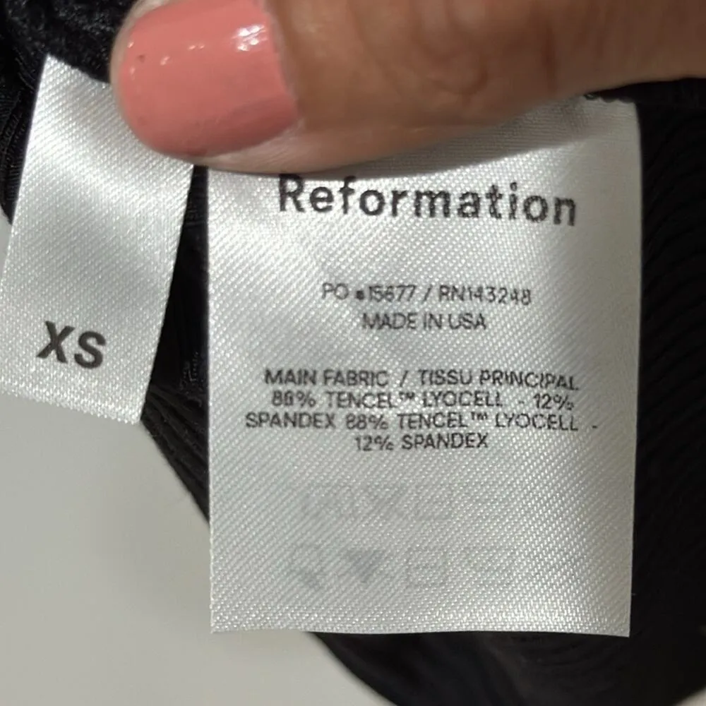 Reformation Jeans Square Neck Dress Sexy LBD Date Night Lux Black Dress - Image 6