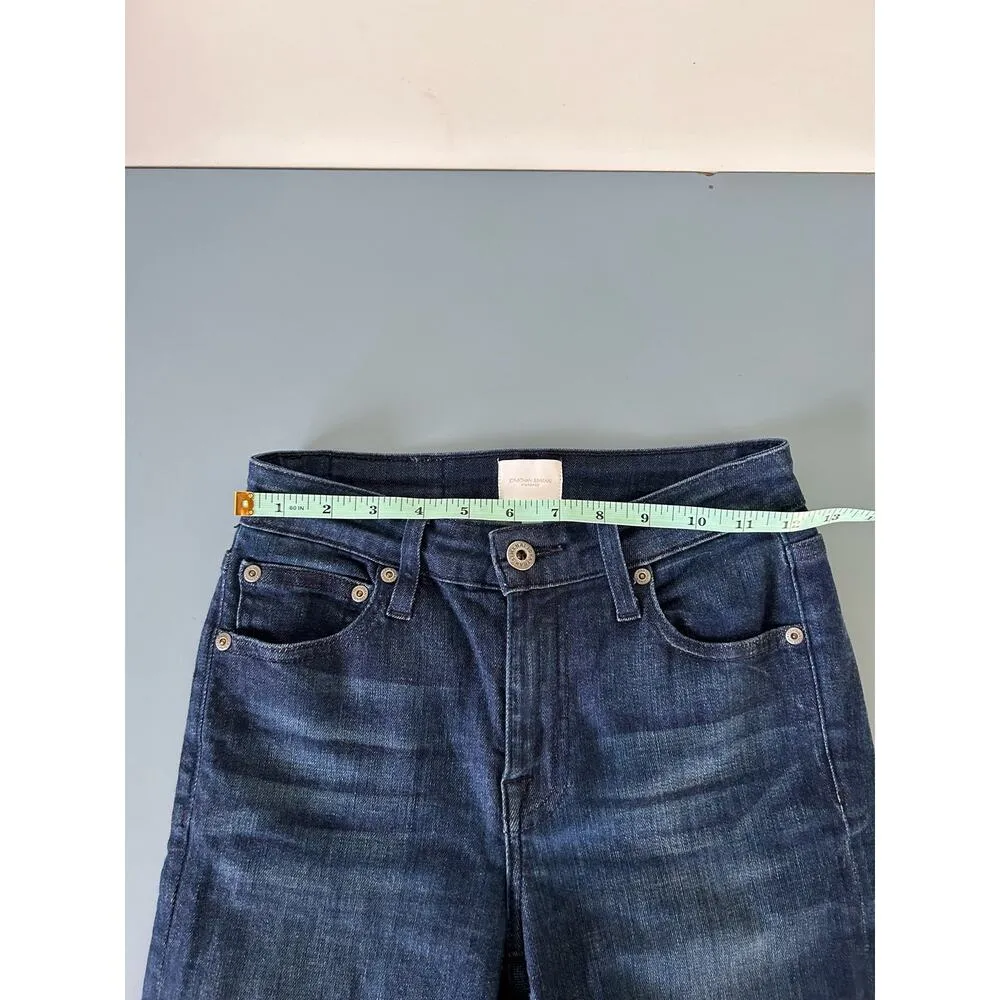 Jonathan Simkhai Standard womens jeans size 24 dark wash skinny raw hem Blue - Image 9
