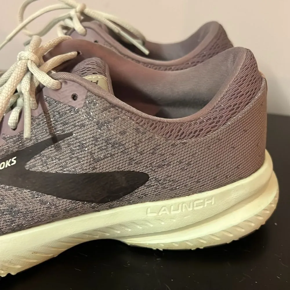 Brooks Womens Launch 6 1202851B011 Shark Aqua Lace Up Running Shoes B60 - Image 4