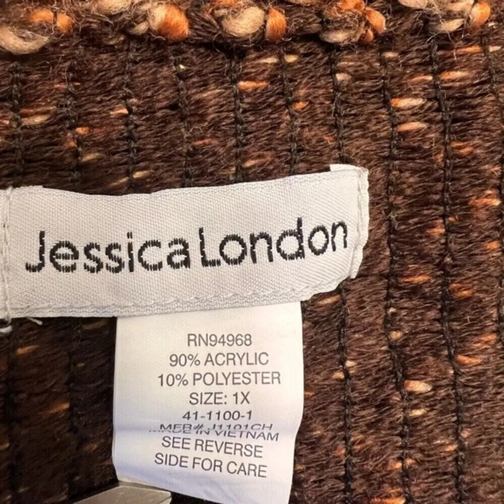 Women's JESSICA LONDON Cardigan Sweater / Overcoat. Size 1x. - Image 8