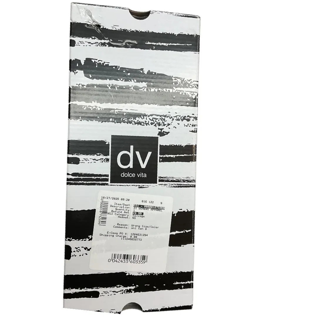 Dolce Vita Women's Patent Finish Square Toe Slip On Comfy Ballet Flats Sz 8 NWT Tan - Image 10