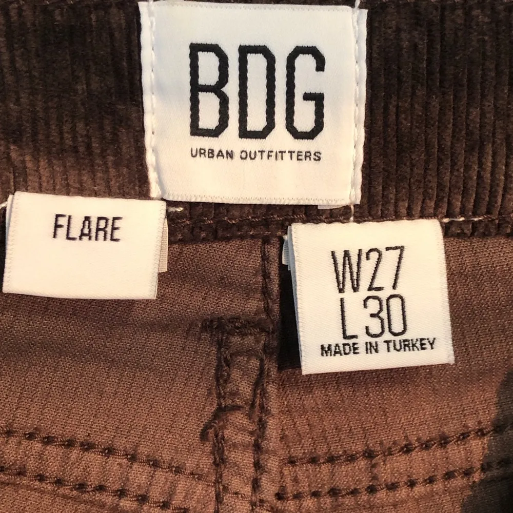 Urban Outfitters BDG Brown Corduroy High Rise Flare Pants 27 - Image 3