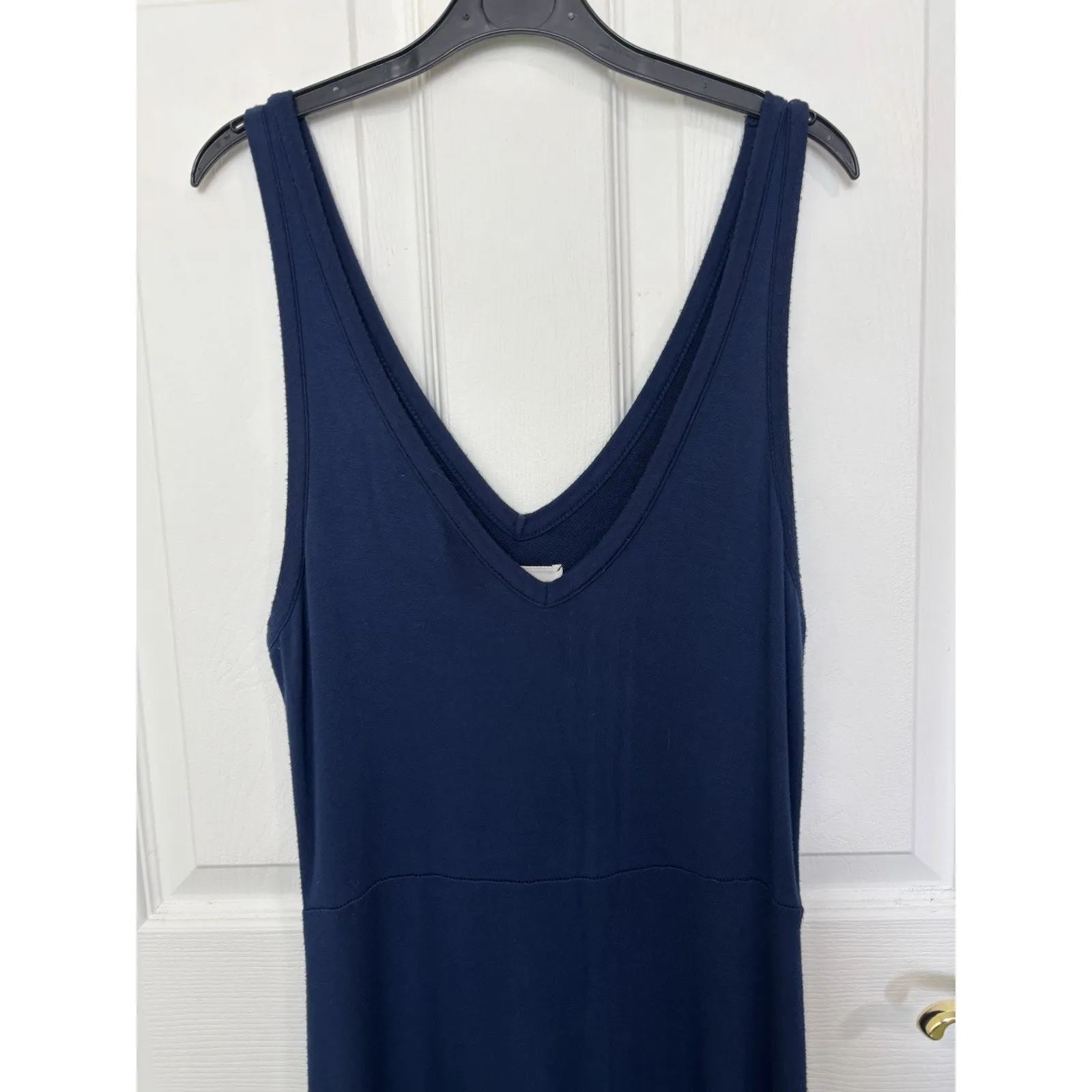Lou & Grey Navy Blue Sleeveless Maxi Dress Jersey Knit Size Small Casual Beach - Image 3
