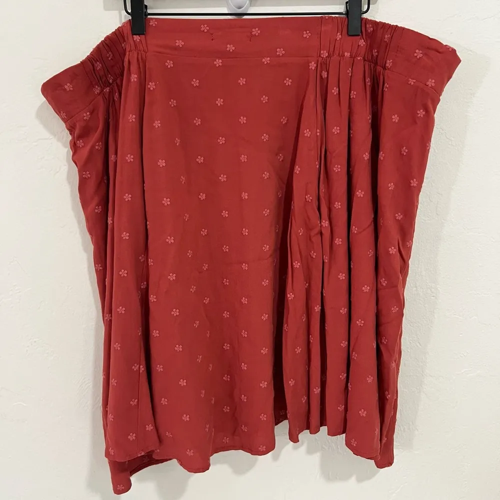 Torrid High Waist A-Line Skirt Embroidered Eyelet Red Size 4 (4X / 26) - Image 7