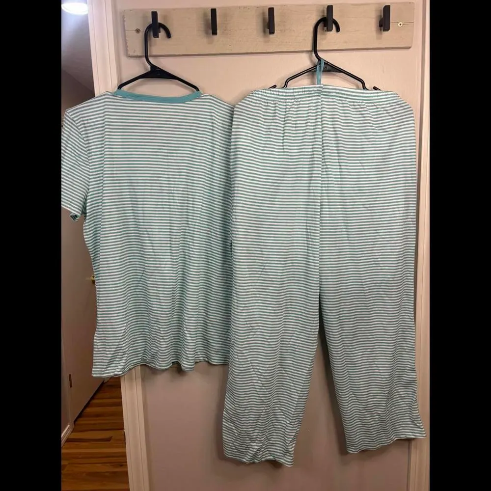 Charter Club Women's Bamboo Striped Pajama Set - Medium - Image 4