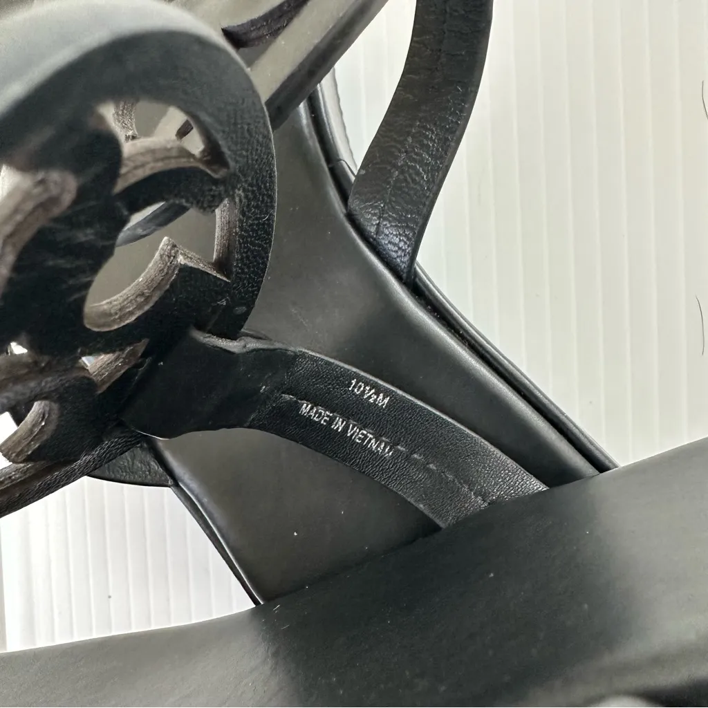 Tory Burch Miller Wedge Sandals Perfect Black, 10.5 - Image 11