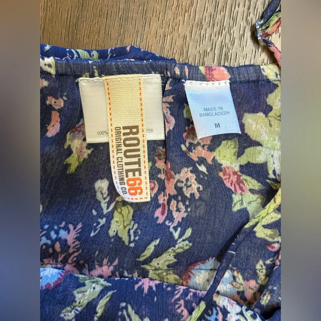 Route 66  Pink and Blue Ruffled Camisole Top - Image 2