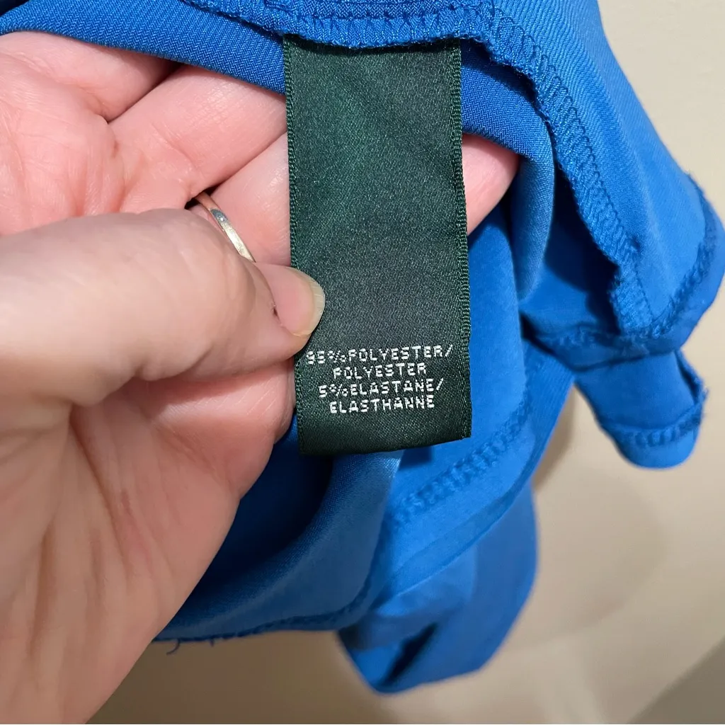 Lauren Ralph Lauren Cowl Neck Sheath Dress Blue Women’s Size 4 - Image 8