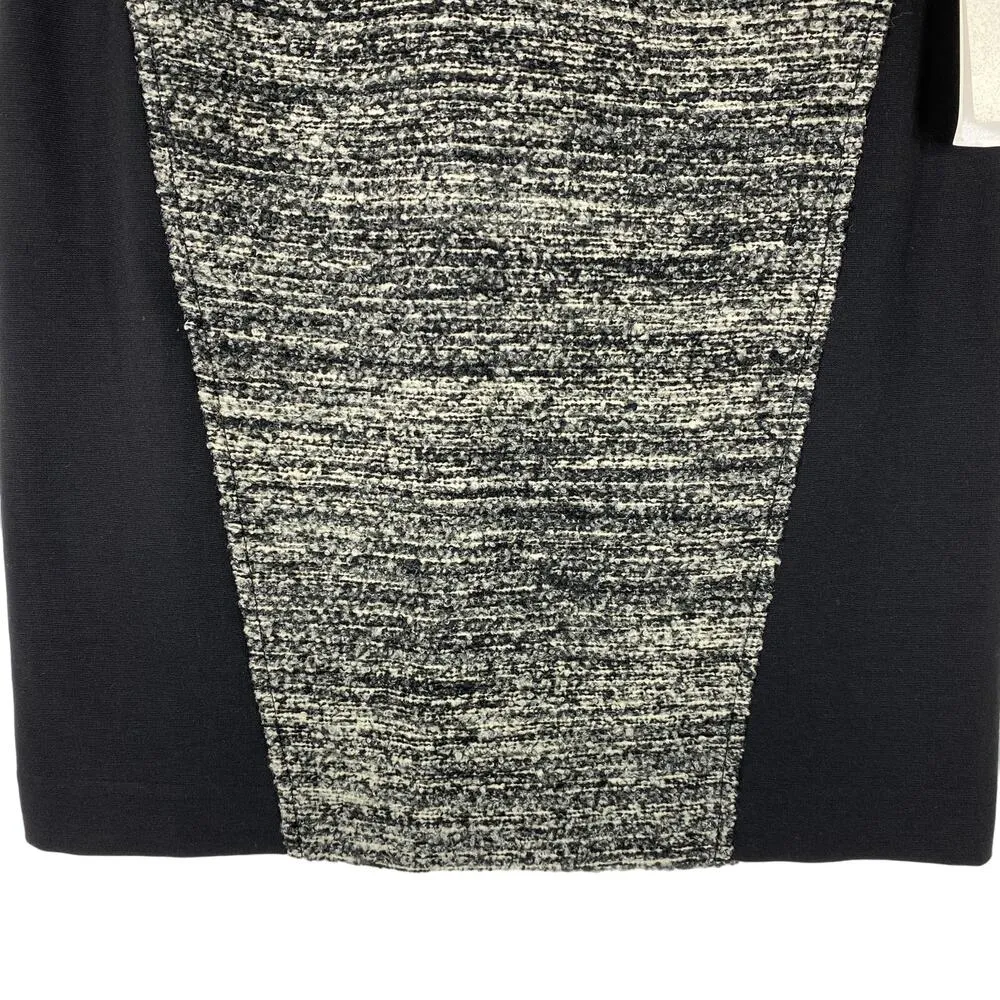 Ann Taylor Tweed Skirt Sz 6 Gray Black White Above Knee Wool Blend Academia NEW! - Image 6