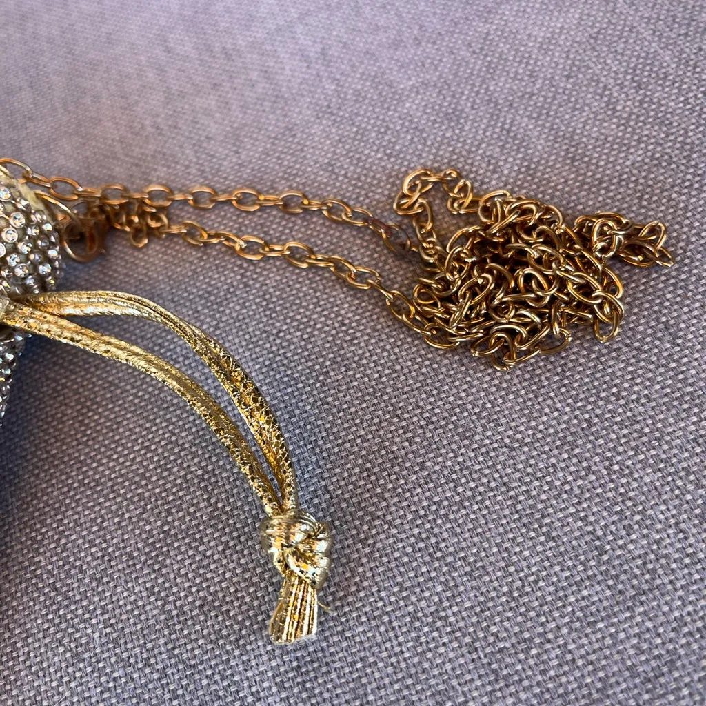 Y2K Gold Mesh Rhinestone Sparkle Shoulder Bag - Image 5