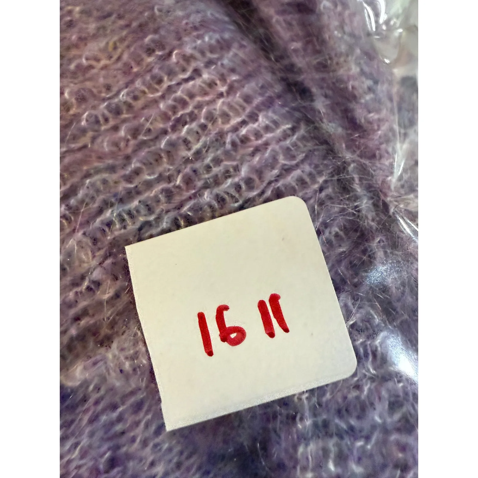 J. Crew Fuzzy kid Mohair Blend Cardigan Lavender Pink Multi Color XXS - Image 9