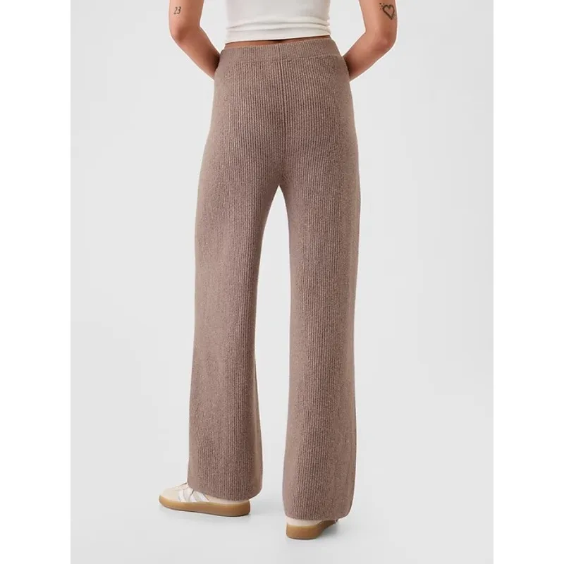 [Gap] Beige High Rise CashSoft Wide Rib Knit Sweater Pants NWT Sz Large Tall LT - Image 2