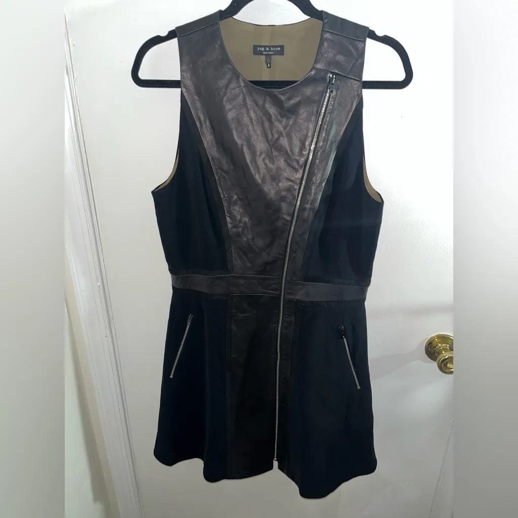 Rag and Bone  Leather Rae Dress - Image 5